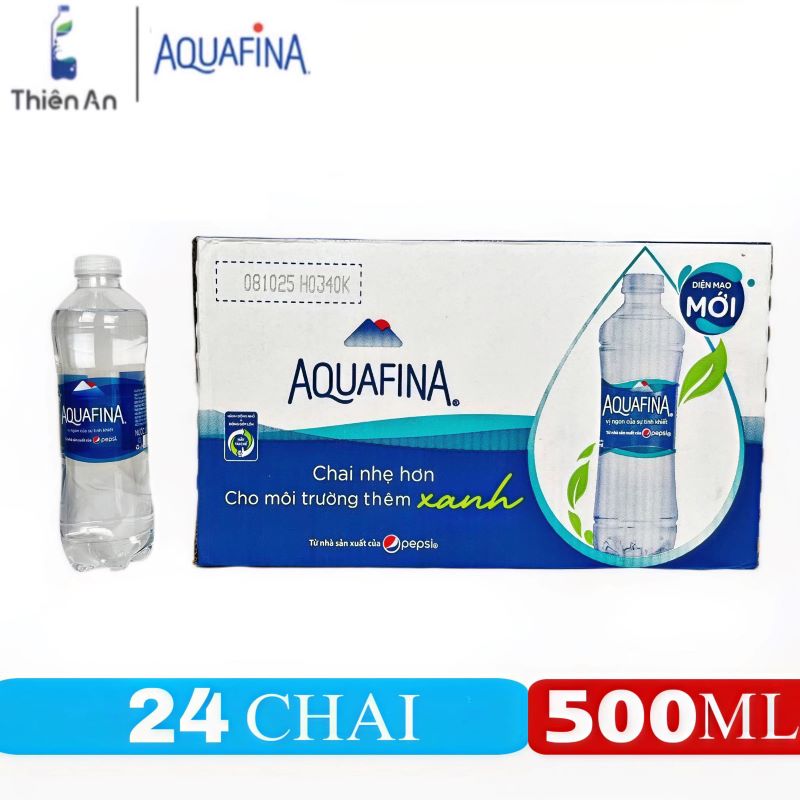 Thùng nước Aquafina 500ml (thùng 24 chai)